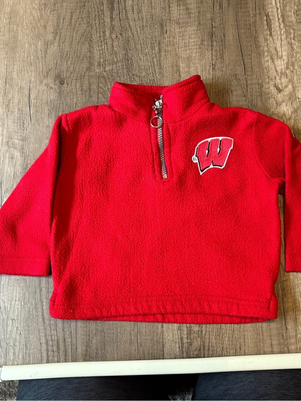 Vintage 2000s Y2K Toddler Wisconsin Badgers Sweatshirt Fleece Quarter Zip 3T